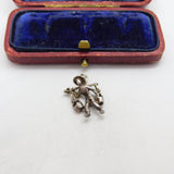 Sterling Silver Farmer with Baskets Charm Pendant Vintage c1970