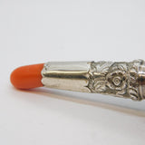 George III Sterling Silver & Red Coral Baby Rattle & Teether Antique c1790s