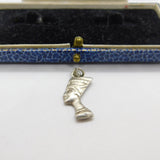Sterling Silver Egyptian Nefertiti Charm Pendant Vintage c1970