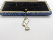 Sterling Silver Egyptian Nefertiti Charm Pendant Vintage c1970