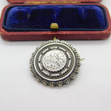 Victorian Sterling Silver Ivy Leaf or Star Form Sweetheart Brooch Antique c1880