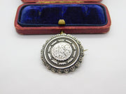 Victorian Sterling Silver Ivy Leaf or Star Form Sweetheart Brooch Antique c1880