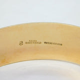 9ct Rolled Gold Large Floral Pattern Cuff Bangle Bracelet Antique c1930s
