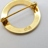 Aksel Holmsen Norwegian Sterling Silver Gilt Blue Enamel Halo Brooch Vintage
