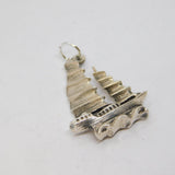 Sterling Silver Sail Boat Charm Pendant Vintage c1970