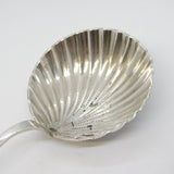 Victorian Sterling Silver Cherub & Shell Bowl Tea Caddy Spoon Antique London