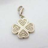 Sterling Silver Saba Lucky Clover Charm Pendant Vintage c1970