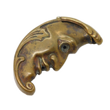 Victorian Brass Novelty Man in the Moon Vesta Case Antique c1890s