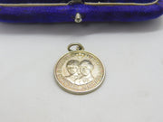 Sterling Silver Charles & Diana Royal Wedding Charm Pendant Vintage 1981