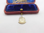 Sterling Silver Jersey Crest Charm Pendant Vintage c1970