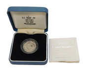 Royal Mint 1996 .925 Silver Proof £1 Coin with Certificate & Box