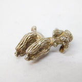 Sterling Silver Poodle Dog Charm Pendant Vintage c1970