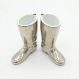 20th Century Pair of Silver Plated Novelty Riding Boot Salt & Pepper Pots