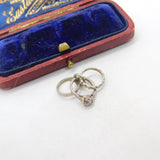 Sterling Silver Wedding Engagement Ring Charm Pendant Vintage c1970