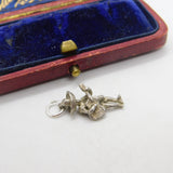 Sterling Silver Mexican Guitar Musical Charm Pendant Vintage c1970