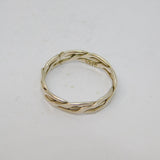 Sterling Silver Flat Braid Style Band Dress Ring Vintage c1970 Size L