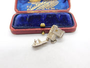 Sterling Silver Wedding Couple in the Church Opening Charm Pendant Vintage c1970