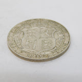 King Edward VII .925 Silver Half Crown Coin Antique 1909 Fine Condition