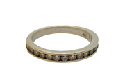 Sterling Silver Channel Set Spinel Half Eternity Ring Vintage c1970 Size L 1/2