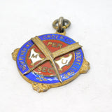 Sterling Silver Gilt & Enamel Order of Oddfellows Fob Medal Antique 1916