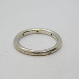 Sterling Silver 7 White Topaz Modernist Band Ring Contemporary c2000 Size R