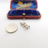 Sterling Silver Mountain Skier Charm Pendant Vintage c1970