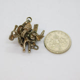 Sterling Silver Chinese 'Junk Man' Charm Or Pendant Vintage c1970s