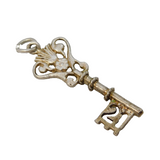 Sterling Silver 21st Birthday Key Charm Pendant Vintage c1970