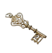 Sterling Silver 21st Birthday Key Charm Pendant Vintage c1970