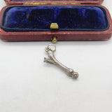 Sterling Silver Leek The Symbol of Wales Charm Pendant Vintage c1970
