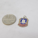 Sterling Silver Enamel Brighton Shield Charm Pendant Vintage c1970