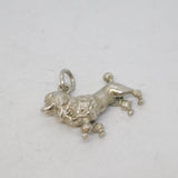 Sterling Silver Poodle Dog Charm Pendant Vintage c1970