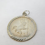 Sterling Silver St Christopher Charm Pendant Vintage c1970