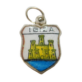 Sterling Silver Enamel Ibiza Spain Charm Pendant Vintage c1970s