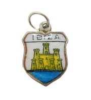 Sterling Silver Enamel Ibiza Spain Charm Pendant Vintage c1970s