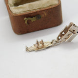 Sterling Silver Wedding in the Church Charm Pendant Vintage c1970