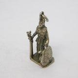 Sterling Silver Warrior Charm Pendant Vintage c1970
