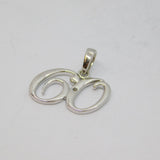 Sterling Silver Diamond Set '60' Birthday Age Charm Pendant Modern c2000s