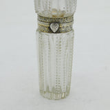 19th Century French Sterling Silver & Cut Glass Scent Bottle Antique c1840s