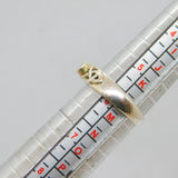 Sterling Silver Mother Of Pearl Celtic Pattern BandRing Vintage c1970 Size L 1/2