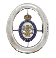 Edwardian Sterling Silver & Enamel Northampton Citizen Corps Belt Buckle Antique
