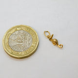 9ct Yellow Gold Small Seahorse Charm Pendant Vintage c1970s