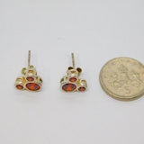 Pair of Sterling Silver Disney Red Crystal Stud Earrings Modern c2020
