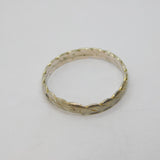 Sterling Silver Flat Twist Pattern Stacking Band Ring Vintage c1970 Size O