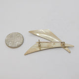 Aksel Holmsen Norwegian Sterling Silver Abstract Wing Form Brooch Vintage