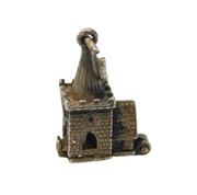 Sterling Silver Opening Church Charm Pendant Vintage c1970s