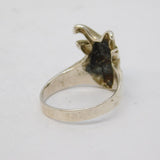 Sterling Silver Devil Form Bikers Ring Vintage c1990s