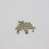Sterling Silver Patterned Elephant Charm Pendant Vintage c1970
