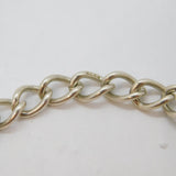 Sterling Silver Patterned Heart Padlock Curb Chain Bracelet Vintage 1975 London