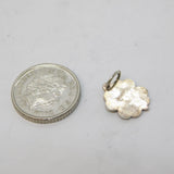 Sterling Silver Enamel Shamrock Charm Pendant Vintage c1970s